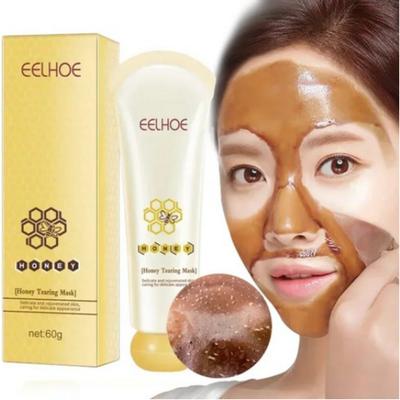 Medová slupovací maska stahující póry odstraňující odumřelé kožní buňky kontrolující mastnotu čistota péče o pleť obličeje, 1 kus