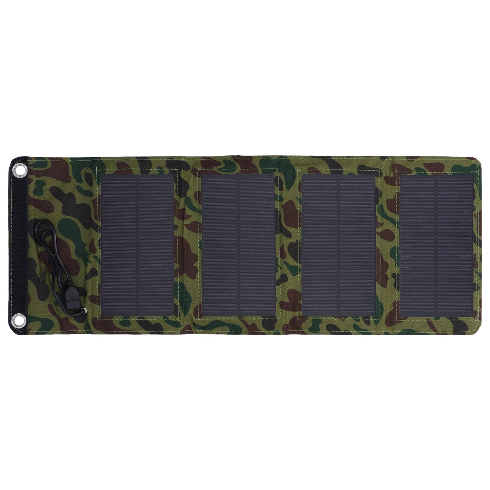 

7W Solar Charger Camouflage High Efficiency USB 5.5V 1290MA Solar Panel Charger for Outdoor Travel