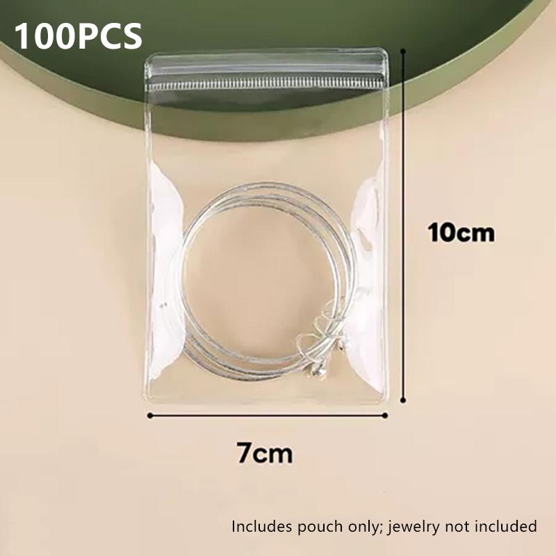 Thick Transparent Pvc Seal Bag 50/100 Units Transparent Pvc Bags With Closure For Jewelry Storage Bags
