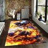 Fiery Anime Character Set Designed floor mat, suitable as a non-slip mat for the living room or bedroom sofa