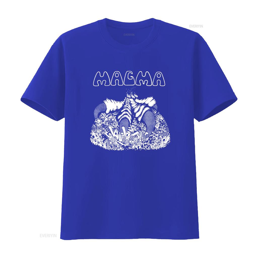 MAGMA T-shirt Prog Rock Stampa Artistica Unica Atmosfere Retrò Comodo Misto Cotone lavato vintage Elasticizzato Alla Moda Casual Morbido