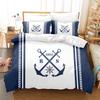 Nautical Anchor And Compass Duvet Cover Set Bedding Comforter Sets King Size  3D Children'S   1 Quilt Cover