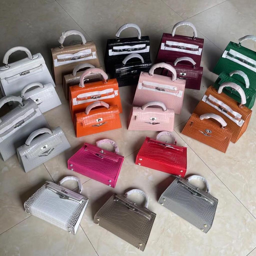 Kabelka Kelly se vzorem krokodýlí kůže 2025: Retro kabelka přes rameno a crossbody, horký prodej