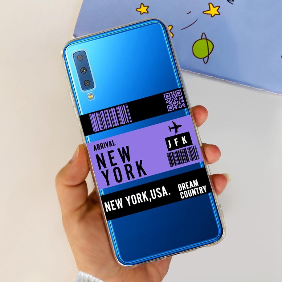 For Cover Samsung Galaxy A7 2018 Case New Fashion Flower Bumper Soft Silicone Phone Case For Samsung A7 2018 A750 SM-A750F Coque