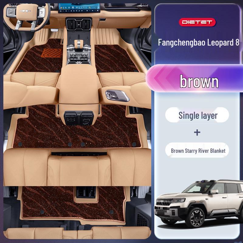 Equation 2025 TPE Leopard 8 Car Floor Mats - New Car Interior Modification Accessories