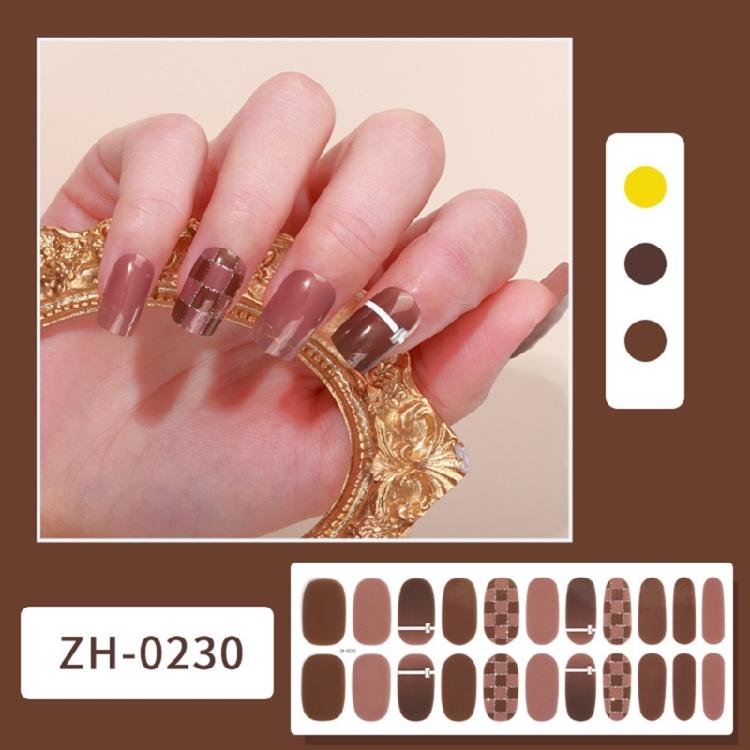 22Pcs Nail Wraps Polish Strips Self Adhesive Nail Polish Sticker Gel Nail Strips
