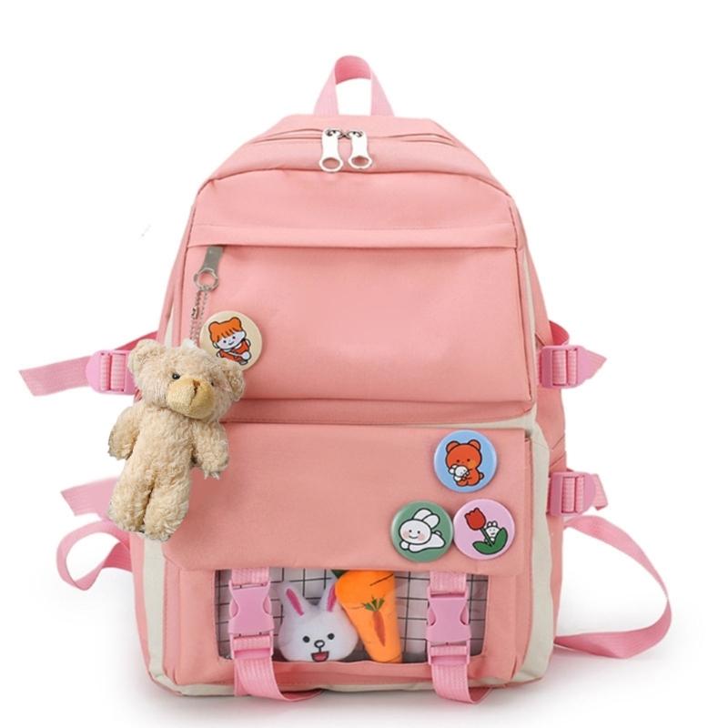 2pcsBlush Bear Pendant Plush Bear Keychain Stuffed Animal Pendant Soft Key Rings