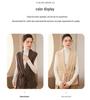 Trendy Women's Slimming Cashmere Vest: Sleeveless Knit Cardigan with Drawstring Tie Shoulders