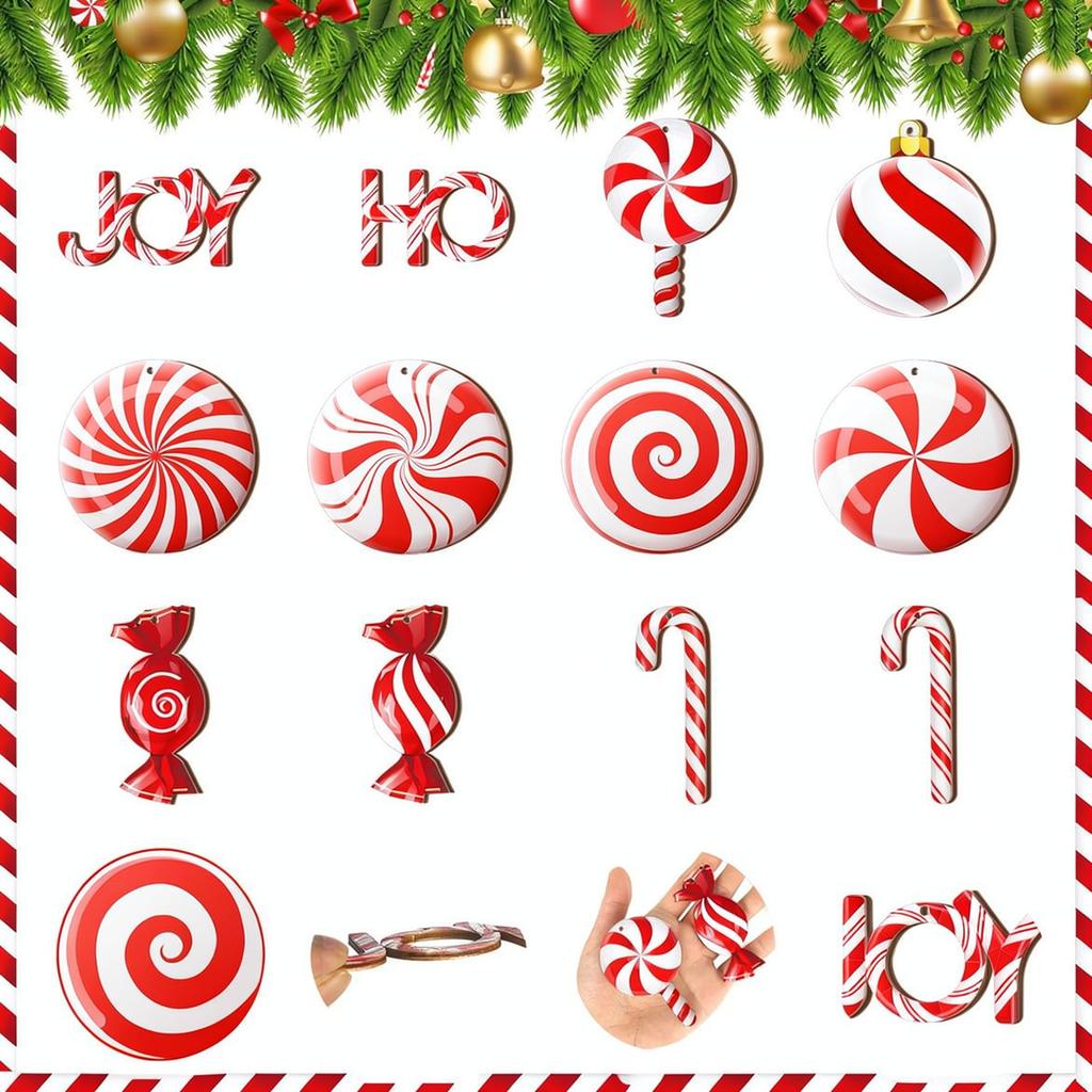 Retro Pink Christmas Hanging Wooden Ornaments Xmas Tree Pendant Decor Holiday Home Garden Party Celebration Gift Items