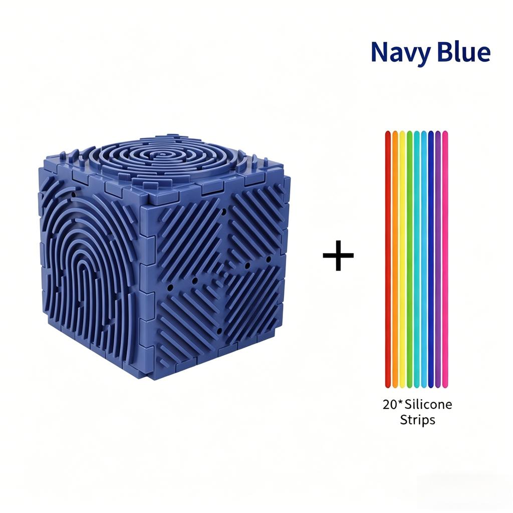 Children'S 3D Stereo Decompression Cube Silicone Sensory Toy, Baby Concentration Training Educational Building Blocks, Early Education Hands-On