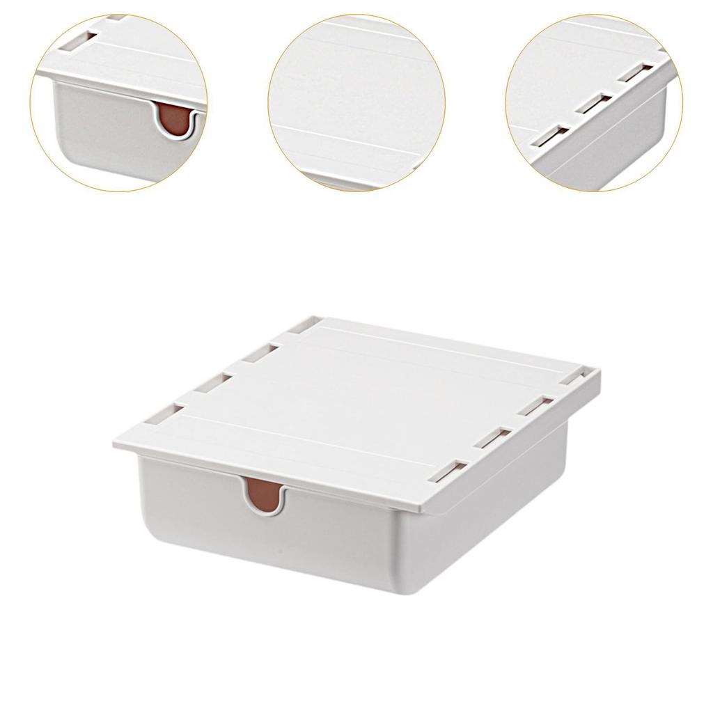 Under Desk Drawer Storage Organizer Storage Box Practical Compact Desk Bottom Organization Box for School Bedroom Kitchen
