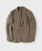 Panicale Brown Linen Classic Check Jacket