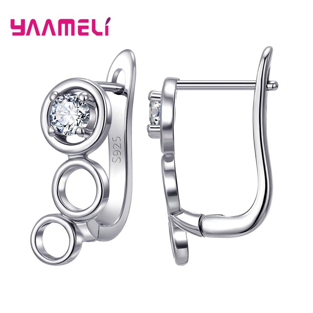Echte 100% S925 Sterling Silber Schmuckkomponenten Ohrringe Hebelverschluss Ohrhaken Teile Zubehör Handgefertigte Materialien