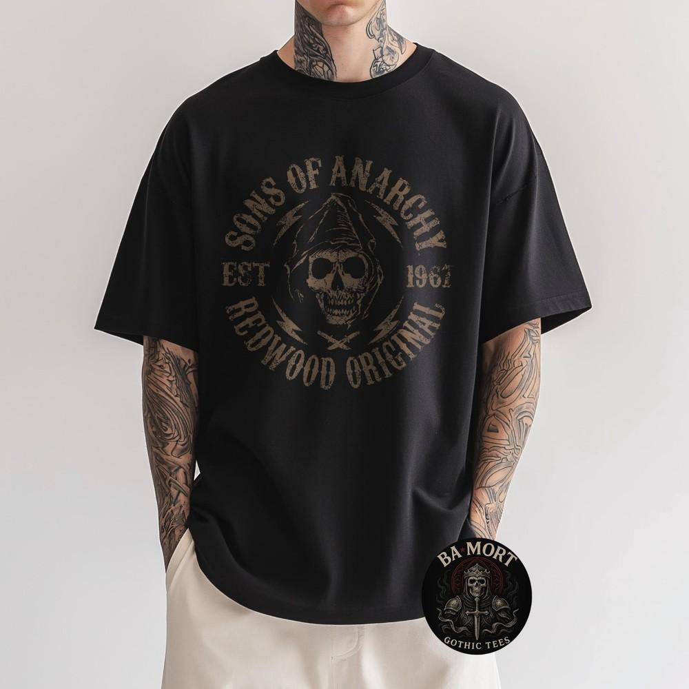 Sons Of Anarchy Redwood Original Skull Biker Tv Show TShirt Unisex T-Shirt S