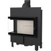 Steel fireplace KRATKI LUCY SLIM left 10 kW Ø 160 self closing door