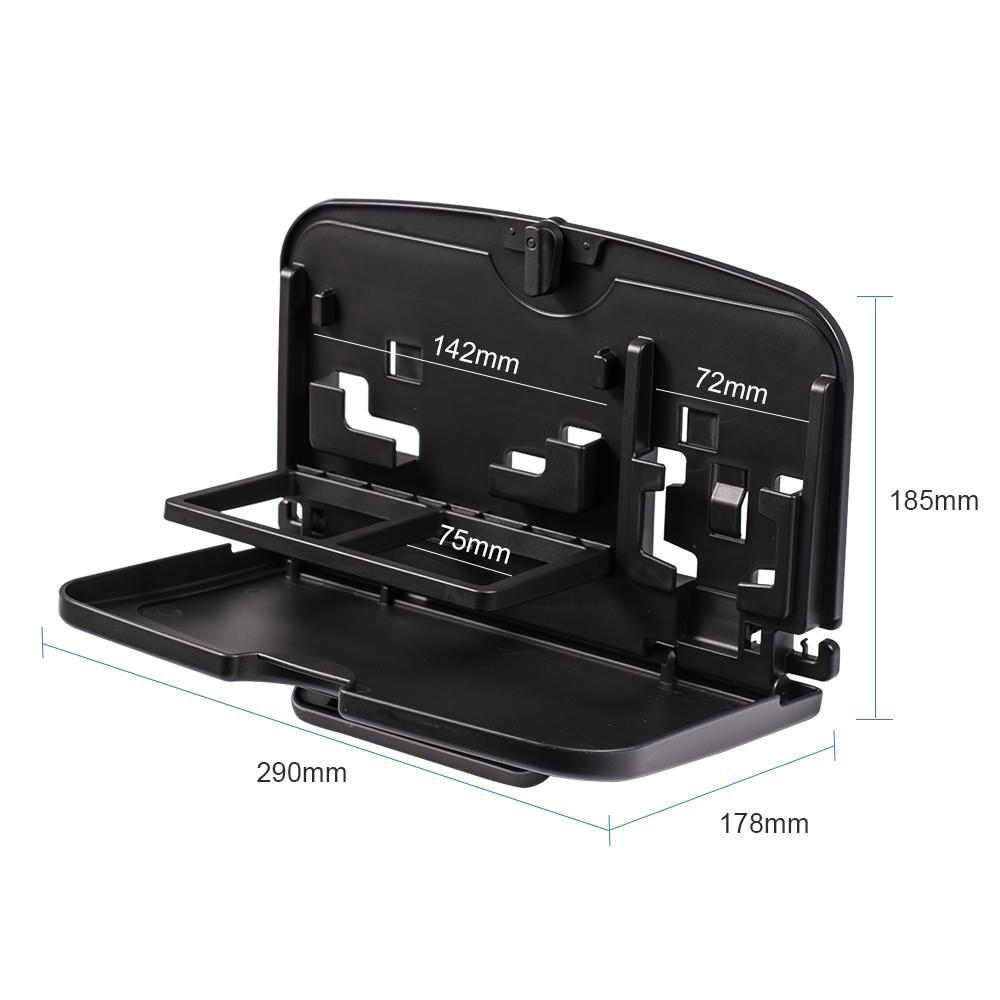Foldable Car Seat Back Drink Tray Holder ABS Bottle Cup Holders Folding Dining Table for
