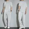 Tuta Sportiva da Uomo di Alta Gamma in Seta di Ghiaccio Uso Casalingo Casual Pantaloni Lunghi Maniche Corte Top Asciugatura Rapida Set Collezione Estiva
