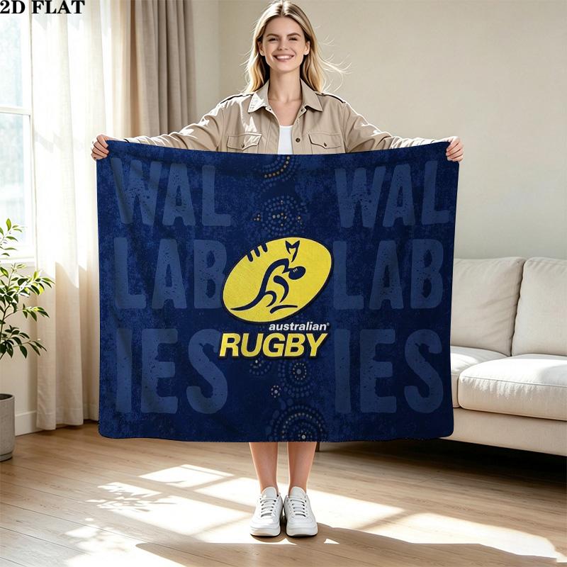 Australian Wallabies Print Flannel Blanket High Quality Warm Comfortable Cover for All Seasons Perfect for Gifts Home Decor