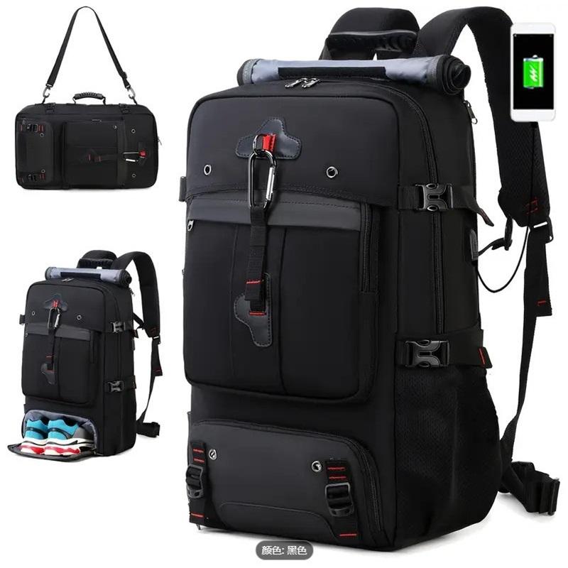 Large Capacity Travel Bag For Men Expandable Outdoor Backpack 80L Suitcase Ideal For Travel And Boarding Stylish Versatile Hiking And Travel Backpack