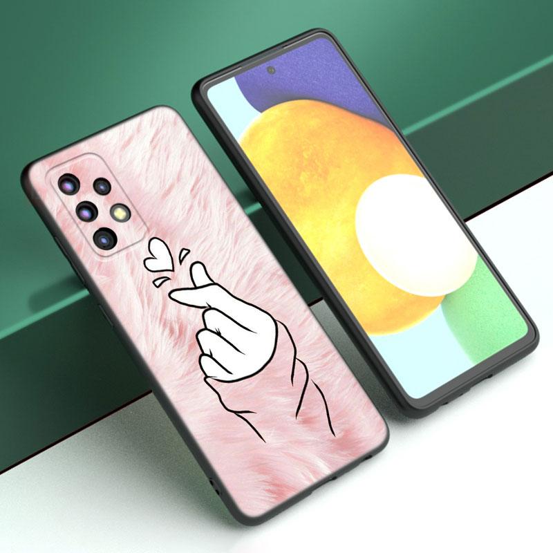 Love On The Finger Kpop Case For Samsung A04 A21 A30 A50 A52 S A13 A14 A22 A23 A32 A53 A73 5G A11 A12 A31 A33 A51 A70 A71 A72