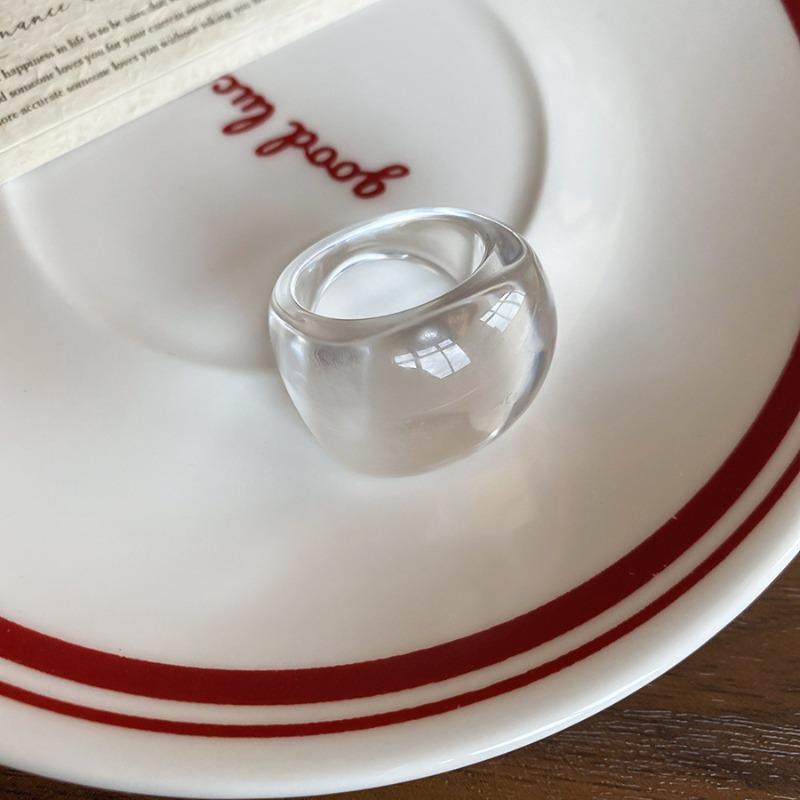 Кольцо Meier Dopamine из смолы, геометрическое овальное - кольцо на указательный палец в свежем стиле  mori girl