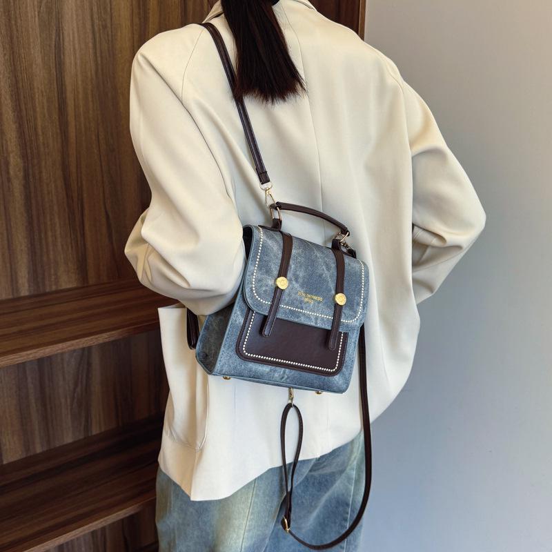Korean Retro Large Capacity College-Style Crossbody Handbag Backpack (2025)