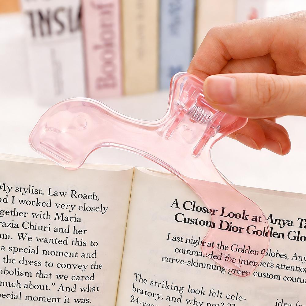 Book Clip Reading Clip Kawaii Desk Accessories Fixed To Prevent Page Turning Transparent Frosted Folder Clips Office Supplies