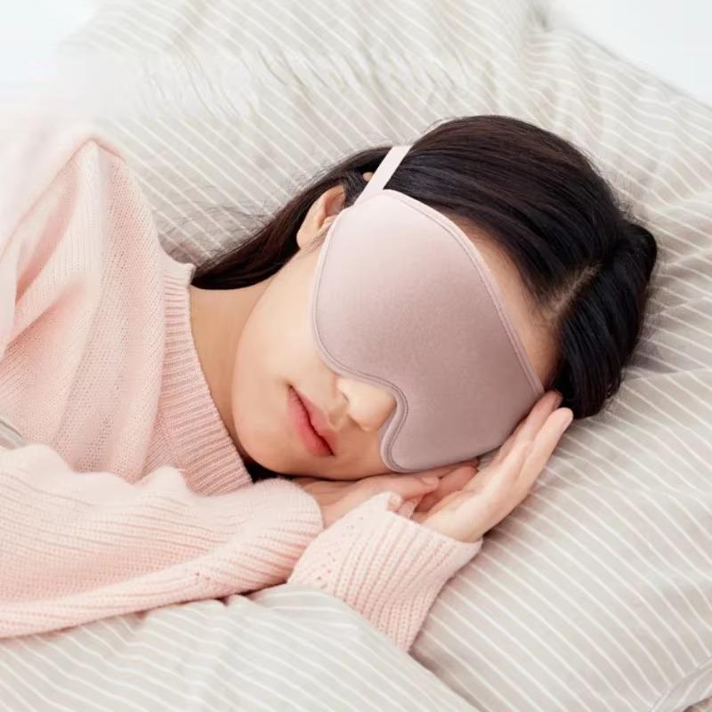 Maschera per Dormire 3D in Memory Foam Blocca Luce Maschera Occhi Ombretto Benda per Occhi Maschera Occhi Dormire Ausilio per il Sonno Mascherina Viso Cerotto per Occhi