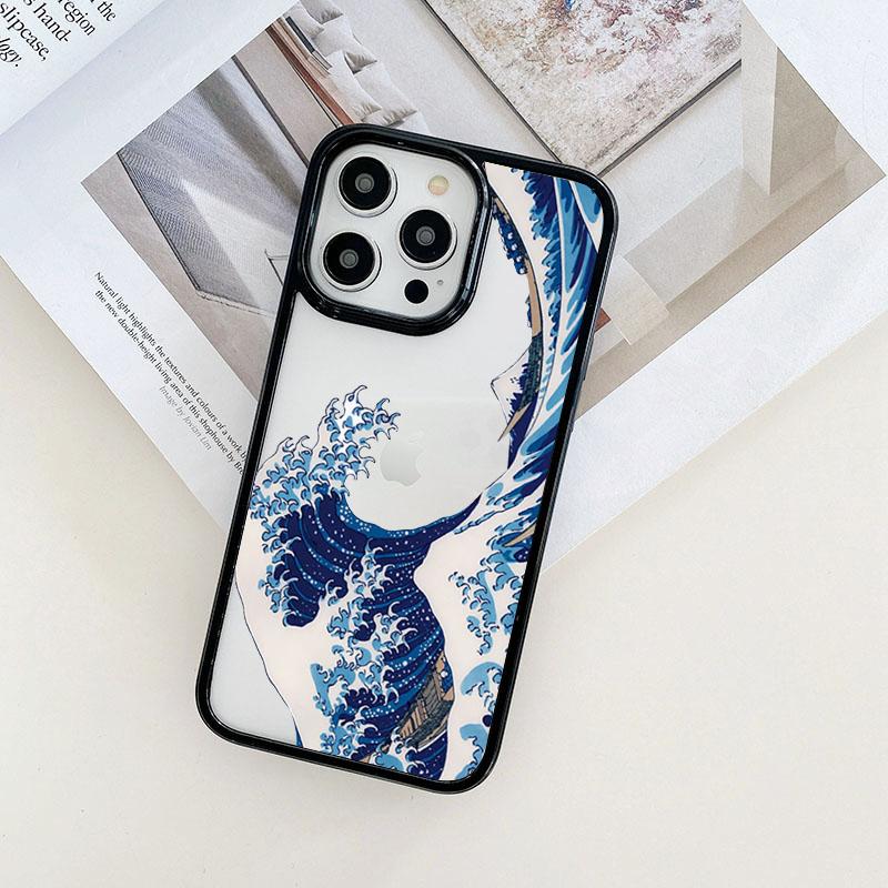 Japan Style The Great Wave Of Kanagawa Phone Case For iPhone 13 12 Mini 11 14 Pro Max 7 8 Plus SE2020 XS X XR Cover Art Fundas