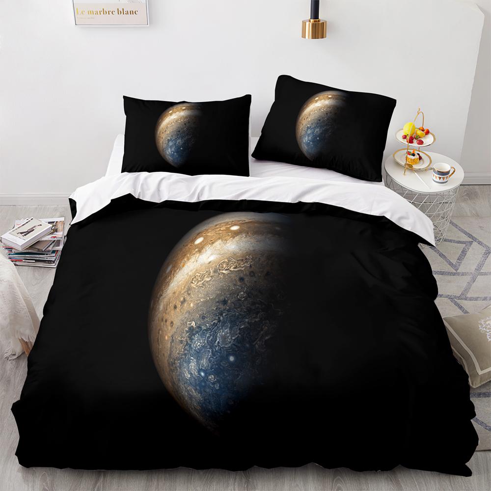 Earth Beding Set Single Twin Ful Quen King-Sized Dimensionsd Dimensions Universe Planet Bed Linen Set Aldult Kid Bedrom thre-piece suits 3D Pri