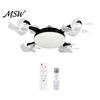 Smart Home Ceiling Fan 3/4/5 Blade with Light & Remote Control, 2-in-1 Silent LED Drone Eye Protecting Foldable Blades, 3-Speed Dimmable E27
