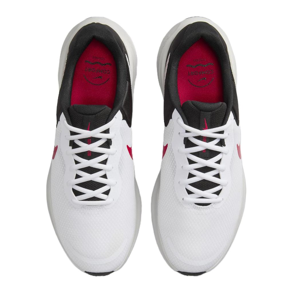 Nike Revolution 7 White Black Photon Dust Fire Red Running Shoes FB2207-102