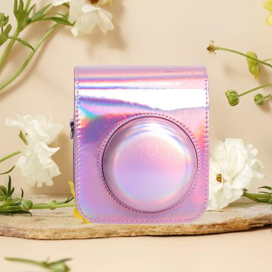 

Yousheng Защитная сумка для фотоаппарата из искусственной кожи противоударный пыленепроницаемый регулируемый плечевой ремень для Polaroid Instax Mini 12