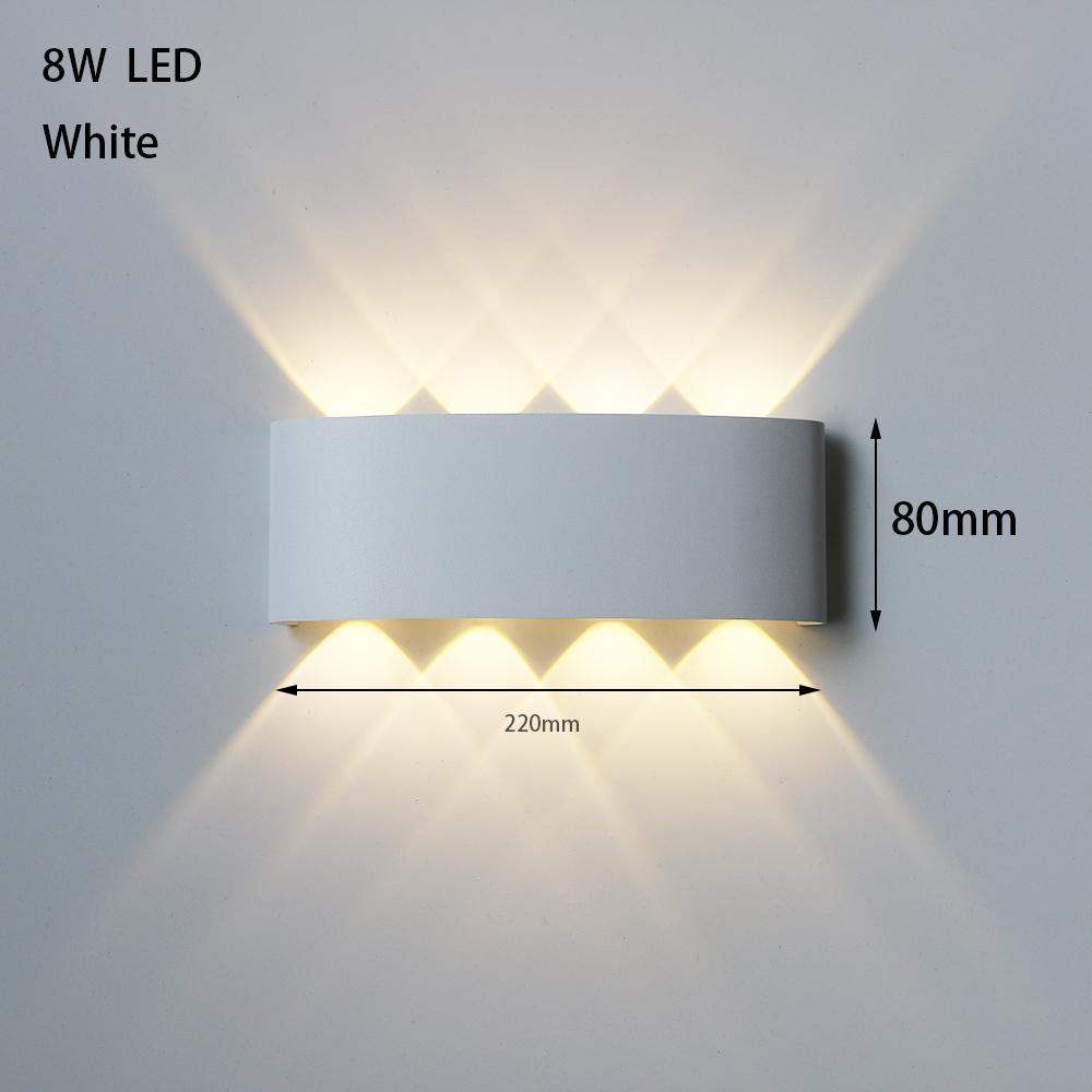 Outdoor Waterproof Wall Lamps LED Up Down Light White Black Aluminum Wall Light Waterproof IP65 Indoor Exterior Wall Sconce Lamp