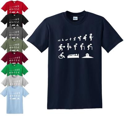 EVOLUTION DES LEBENS T-SHIRT Lustige Party Anarchie Reise Geschenk Papa Vater T-Shirt Top