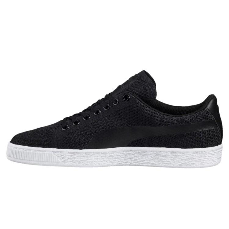 PUMA Basket Classic Evoknit  Black White  Men s 363180-03 EU 36
