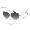 Fashion Red Lover Heart Sunglasses for Women Men Designer Cute Funny Festival Party Sun Glasses Rimless Love Shades Unisex S879