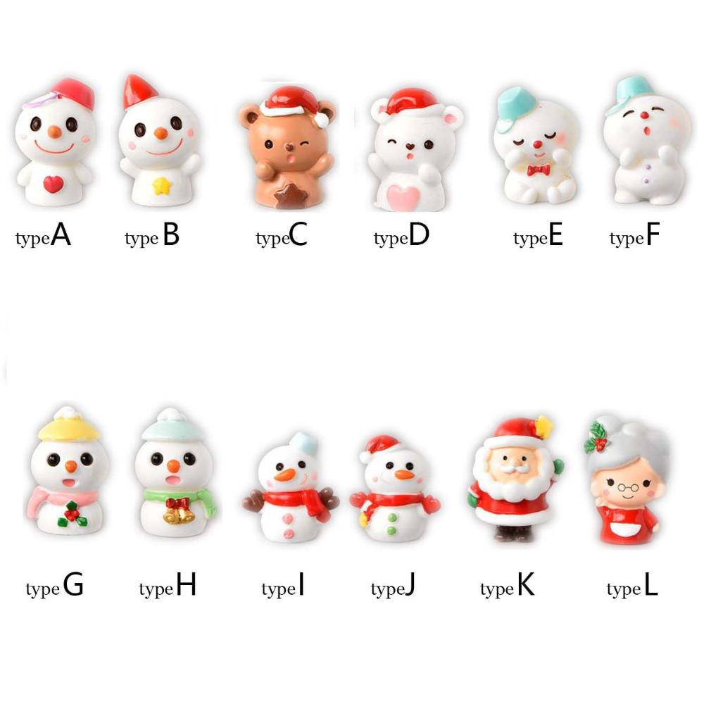 Model Miniature Dairy Sheep Little Statue Christmas Tree Figurines Micro Landscape Santa Claus