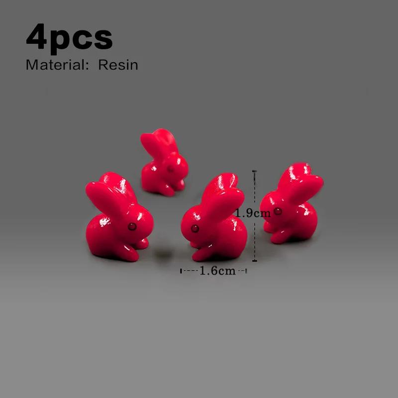 2026 Hot Easter Christmas Rabbit Figurine Landscape Home Kawaii Room Decor Miniature Fairy Garden Decoration Accessories Modern