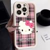 Plaid KT cat iPhone17/15ProMax mobile phone case 14 Apple 13 all-inclusive 11 popular XS/XR16 Japan and South Korea