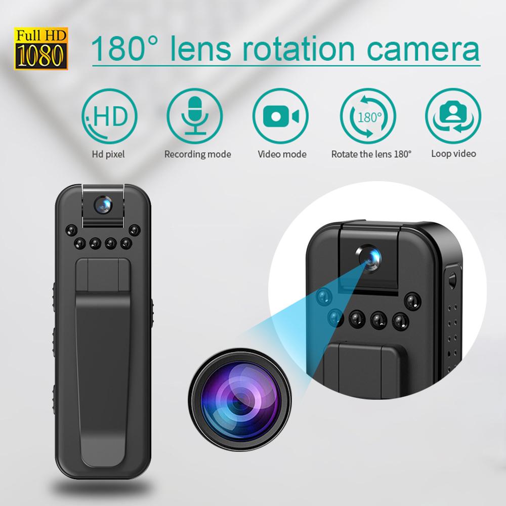 HD 1080P Mini Camera Portable Small Digital Video Recorder Night Vision Video Surveillance Camcorder Police BodyCam Infrared