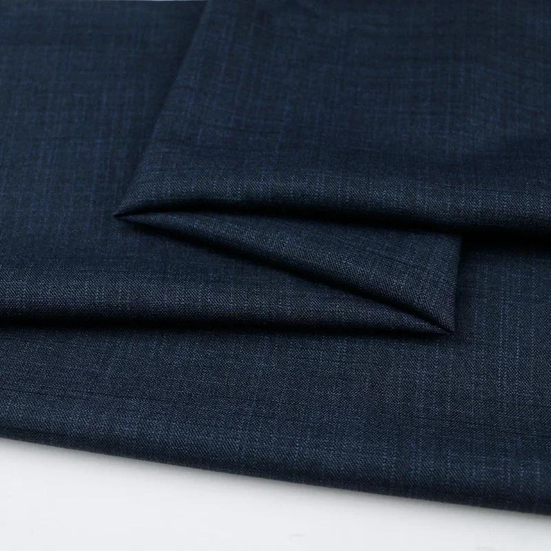 100x150cm Dark Patterned Thin Anti-wrinkle Suit Fabric for Clothes Vest Trousers Sewing Checkered Striped Cloth Black Blue