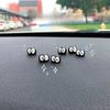 6Pcs Cute Mini Coal Ball Fairy Ornament Car Interiors Center Console Rearview Mirror Decoration Fun Cartoon Figurines Home Decor