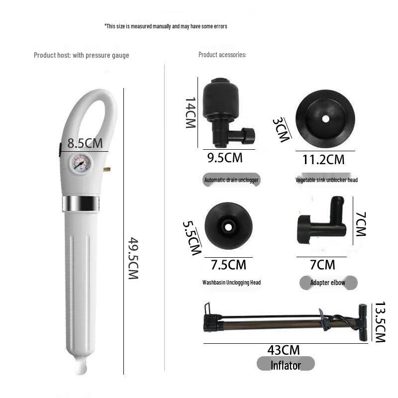 HOUYA High-Pressure Drain Blaster for Toilets & Pipes