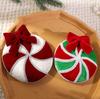 Soft Fabric Bowknot Candy Christmas Ornament with Hanging Loop for Tree Wreaths, Seasonal Displays, and Party Backdrops