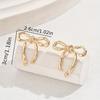 Bowknot Drop Earrings - Elegant Boho Style Dangle Bow Ribbon Earrings with Stainless Steel Post for Women, Fashionable