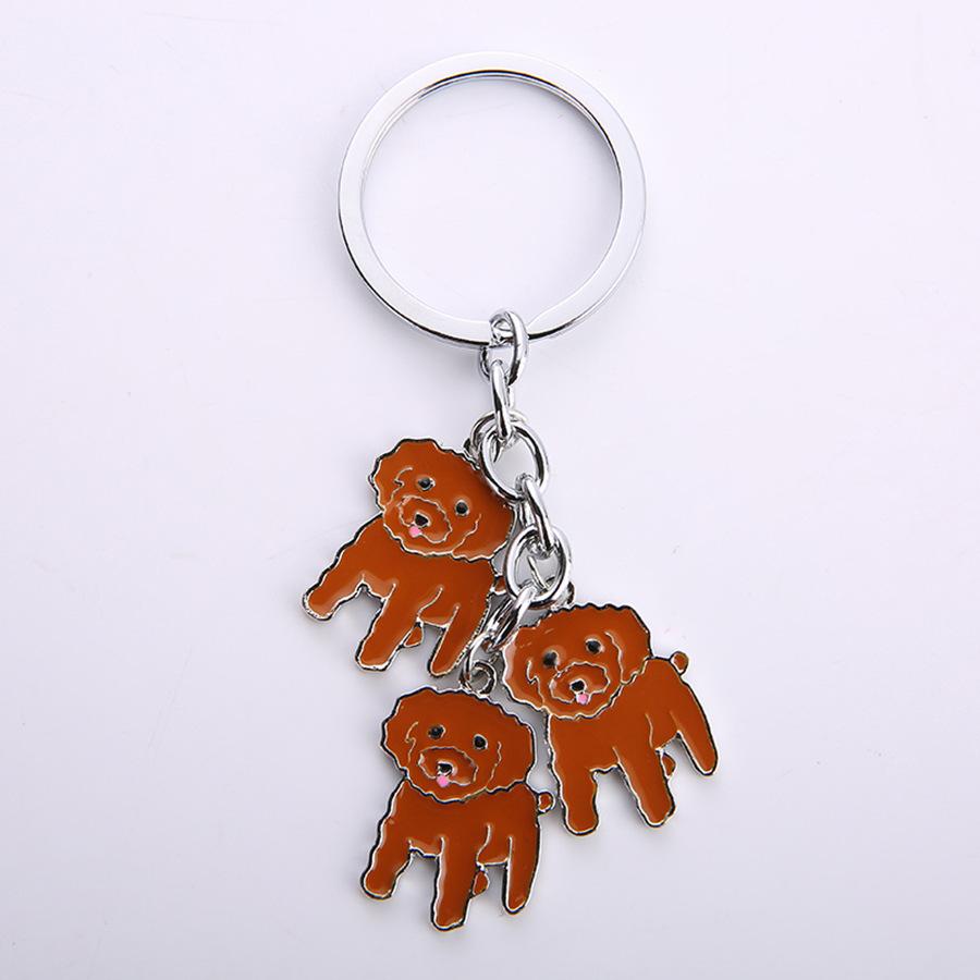 

Cute Dog Keyring Gifts Fashionable Animal Charms Small Accessories Car Keyrings and Bag Charms