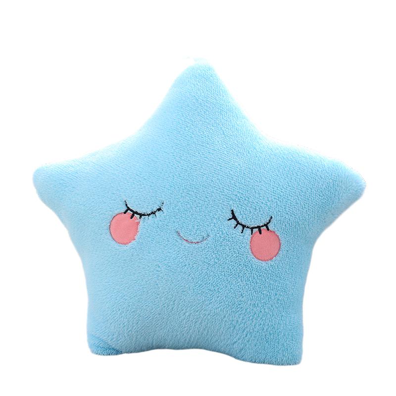 Fluffy Star Cloud Moon Rainbow Plush Pillow Stuffed Sky Natural Cushion Yellow Pink Blue Shy Emotion Plushie Decoration Gift