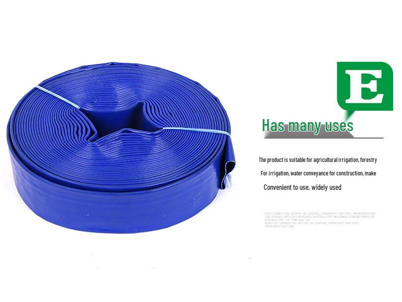 Rubber Coated PVC High Pressure Water Hose - Blue & Yellow for Agricultural Irrigation