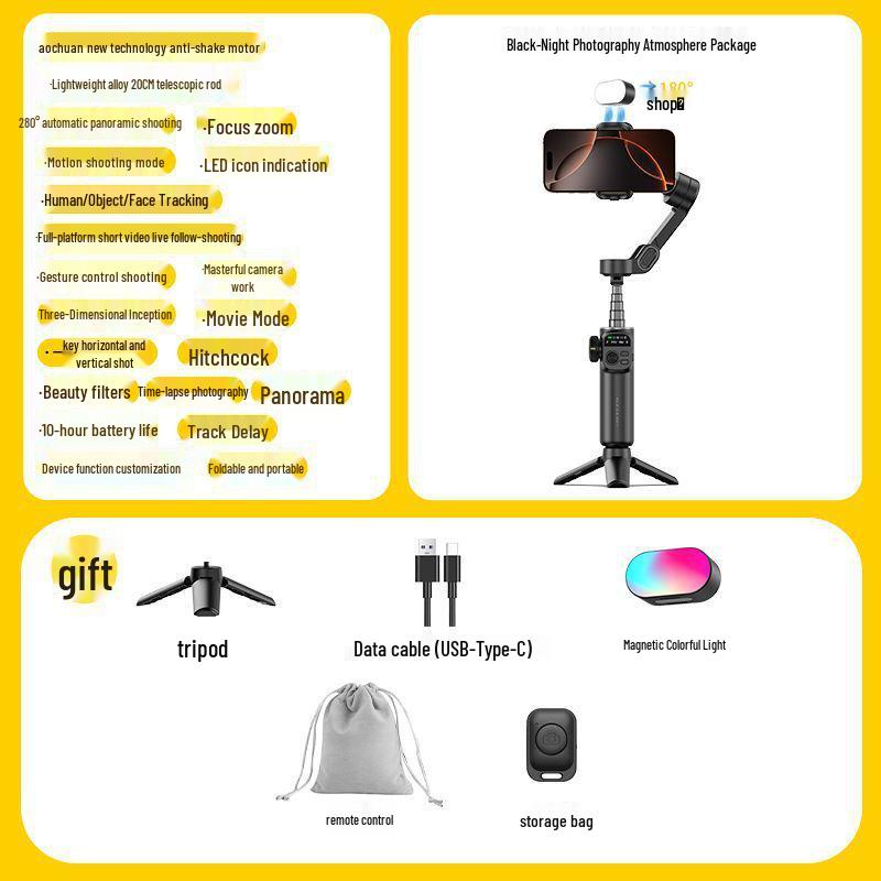 X2 Mobile Stabilizer: Portable Anti-Shake Gimbal & Selfie Stick for Video & Photo